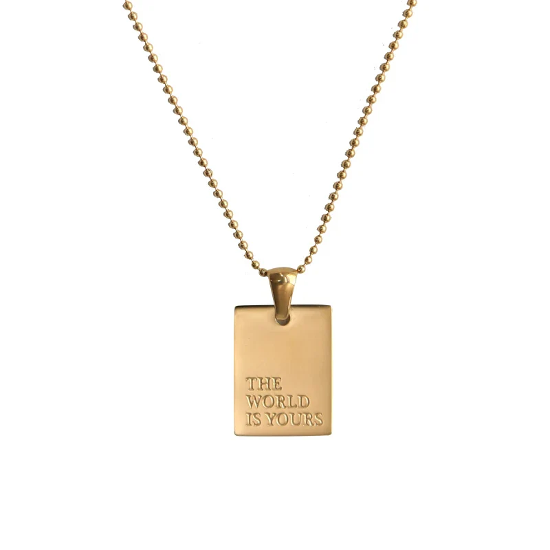 Affirmations - Engraved Gold Motivational Tag Necklace - Image 10