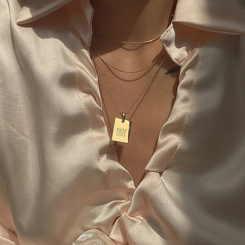 Affirmations - Engraved Gold Motivational Tag Necklace - Image 9