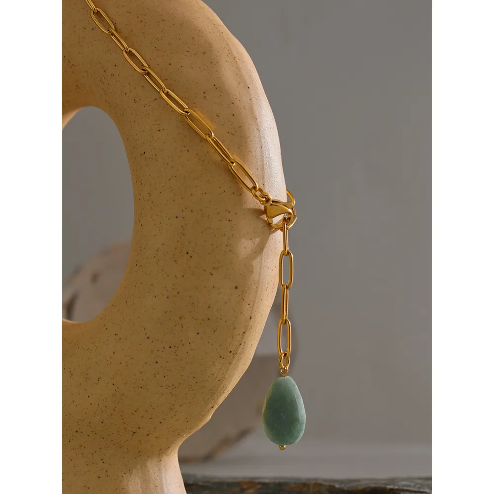 Bright Ideas - Green Agate Necklace Choker - Image 3