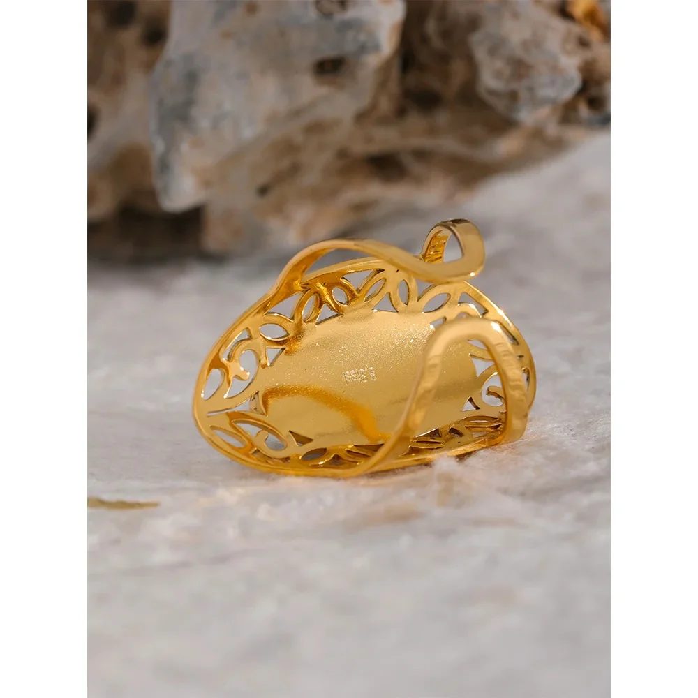 Bringer of Calm - Adjustable Ring with Natural Jasper - Image 3
