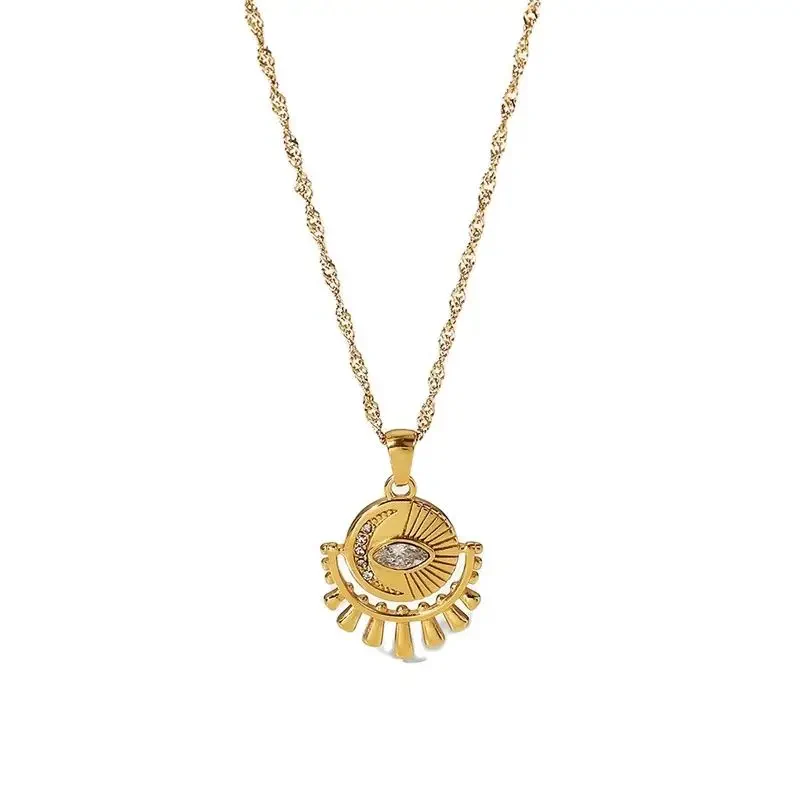 Celestial Unity - Gold Evil Eye Necklace