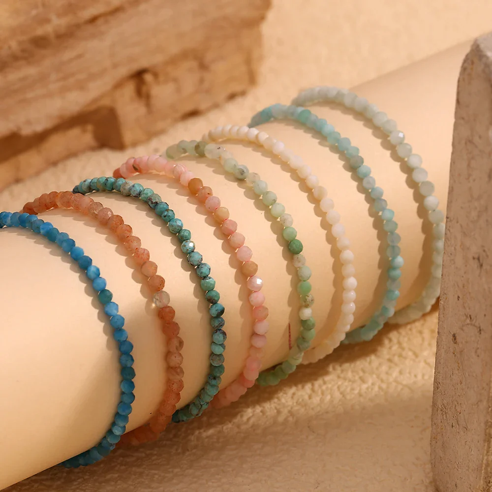 Decision - Dainty Faceted White Jade Bracelet - Image 2