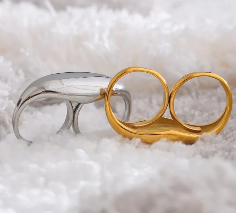 Duality – Double Band Statement Ring - Image 4