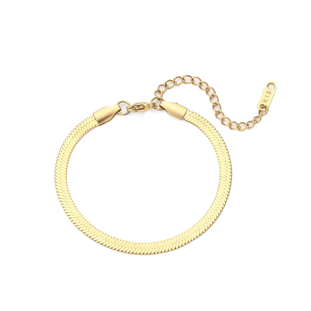 Gold / Silver Flat Snake Bracelet - Image 3