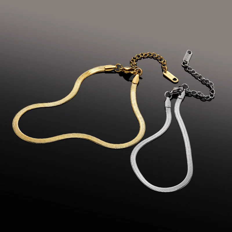 Gold / Silver Flat Snake Bracelet - Image 6