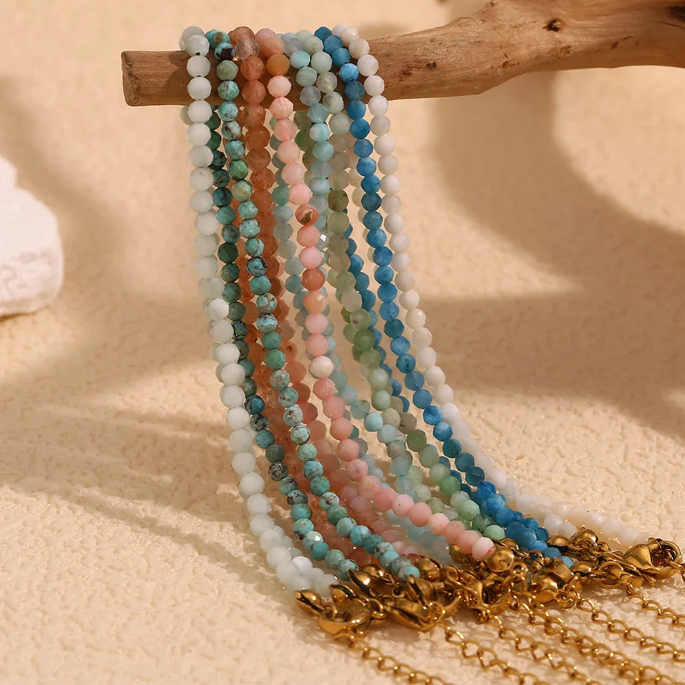 Light and Joy - Dainty Faceted Sunstone Bracelet - Image 3