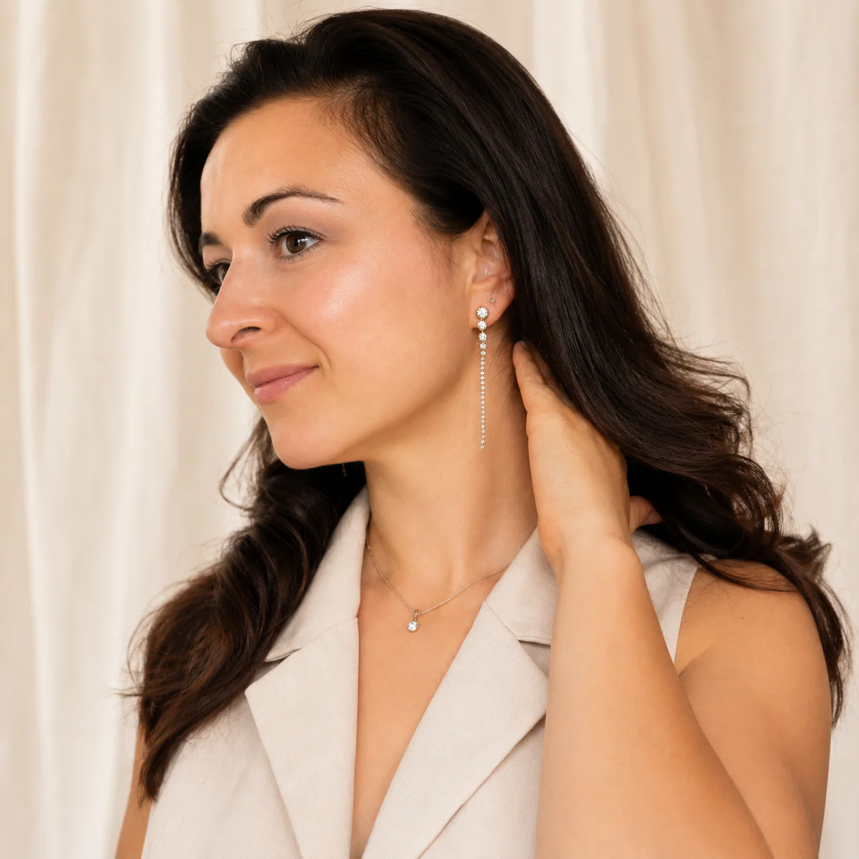 Lumière Celeste Drop Earrings - Image 4