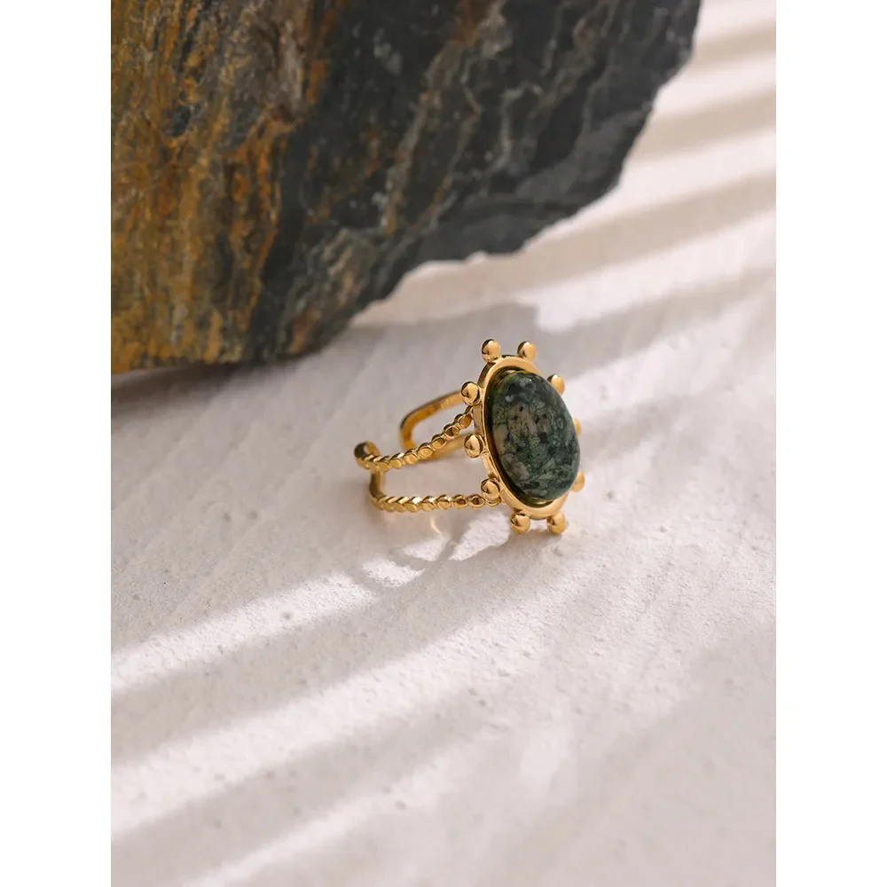 Nature and the Earth - Ring with African Turquoise Jasper - Image 3