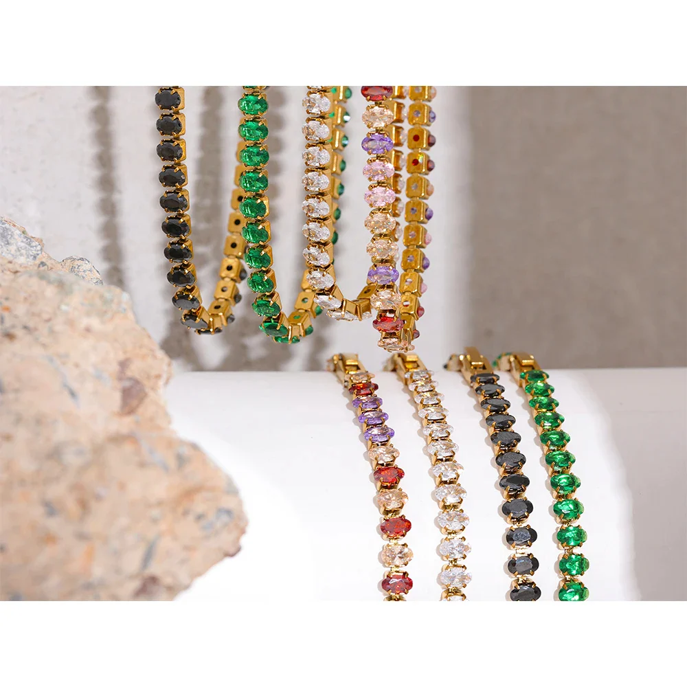 Nova Glow - Rainbow Crystal Tennis Bracelet - Image 3