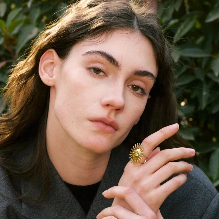 Solstice -18k Sun Open Adjustable Ring - Image 3