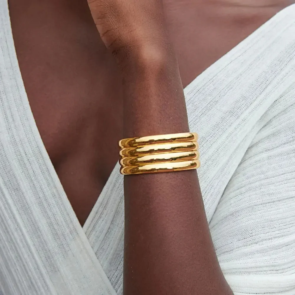 Strata Cuff Wide Bracelet Gold/Silver - Image 2