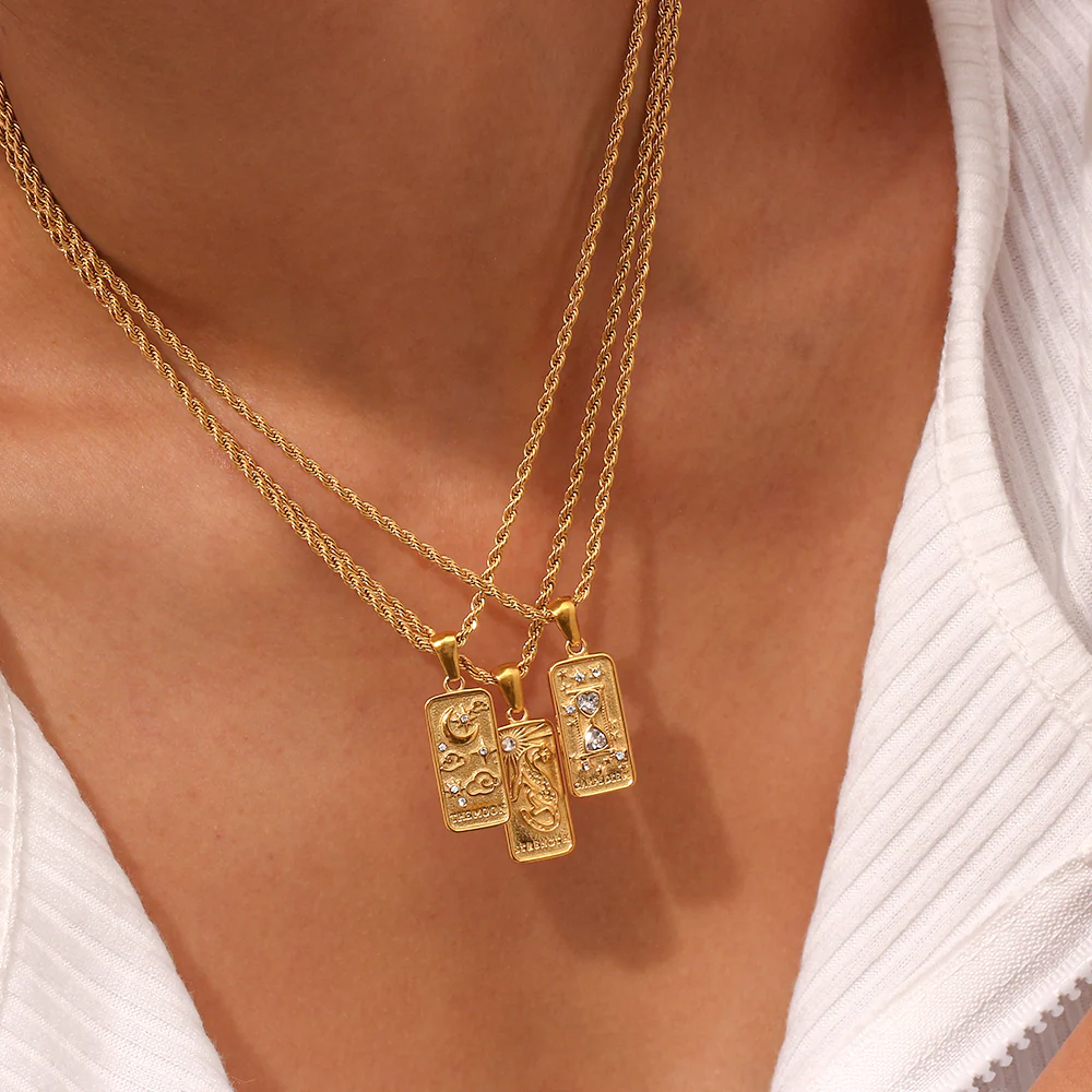 Strength - Tarot card 18k Necklace - Image 3