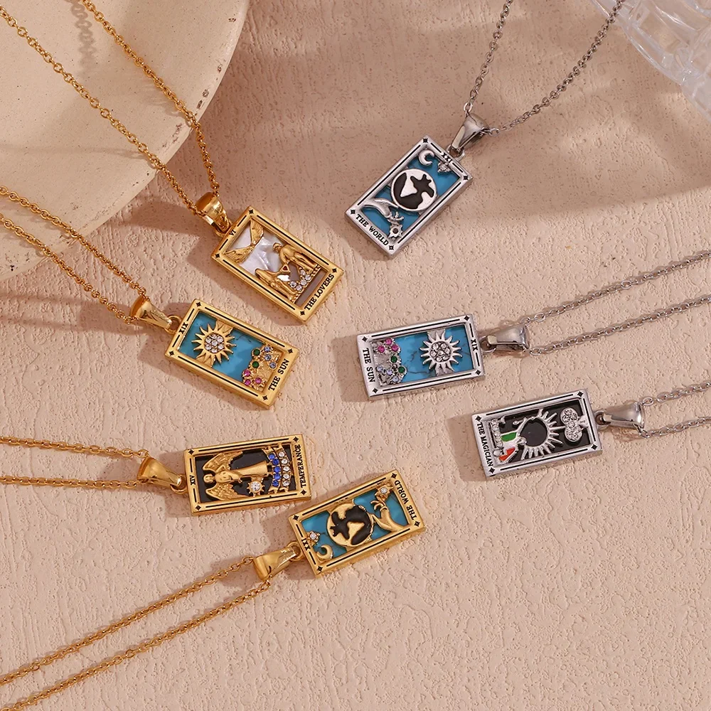 Temperance - Tarot Card Necklace - Image 6