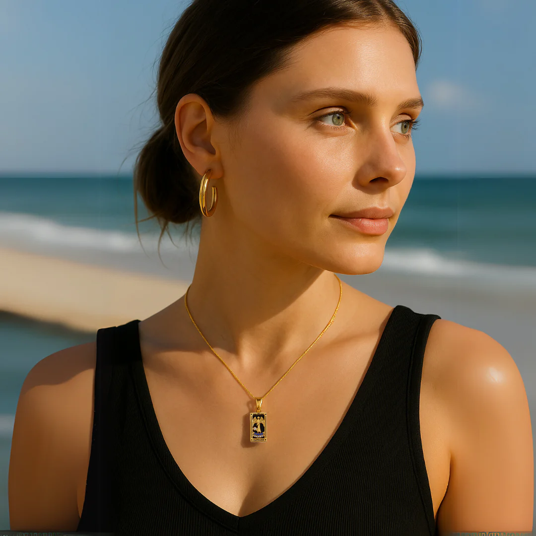 Temperance - Tarot Card Necklace - Image 2