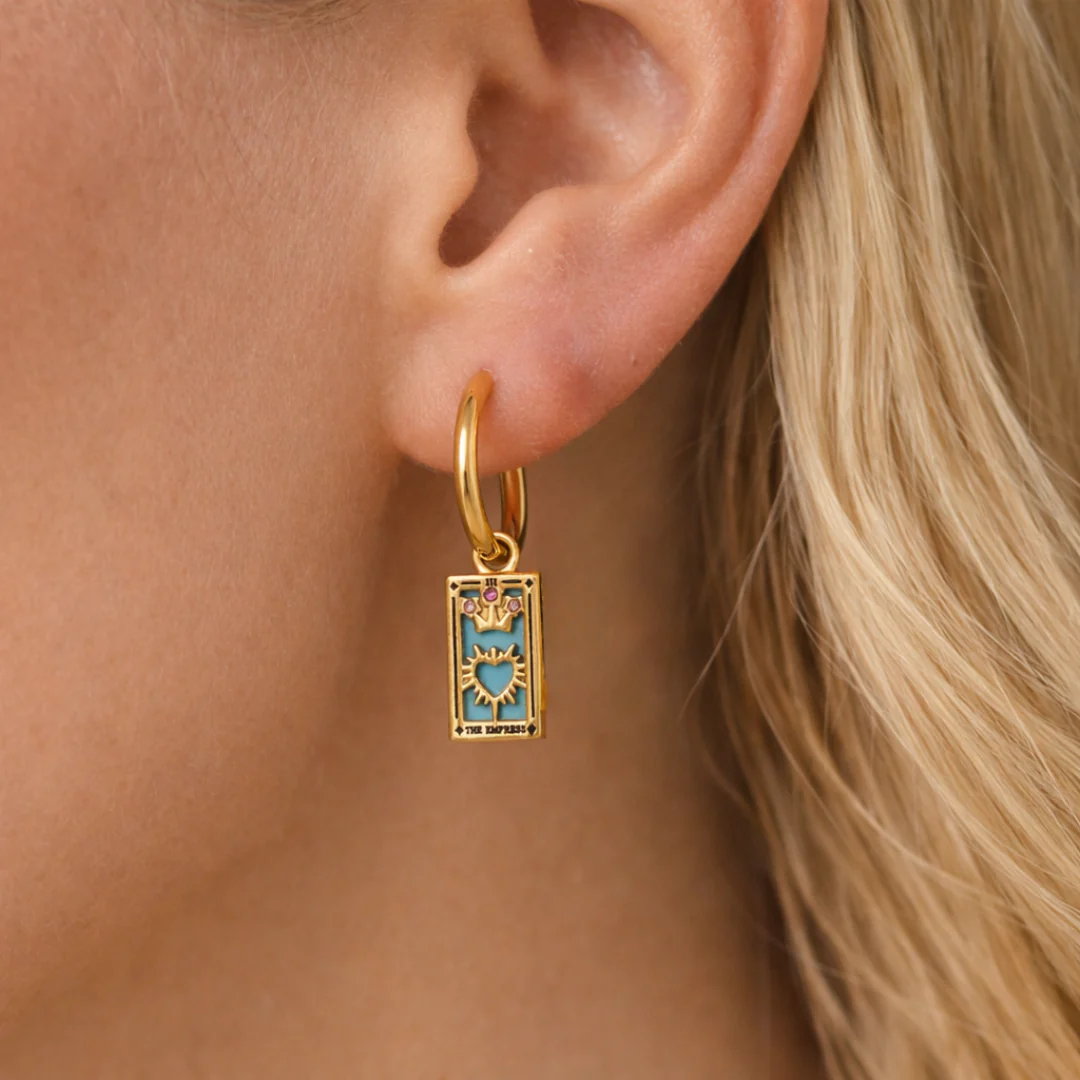 The Empress - Tarot Card Hoop Earrings - Image 2