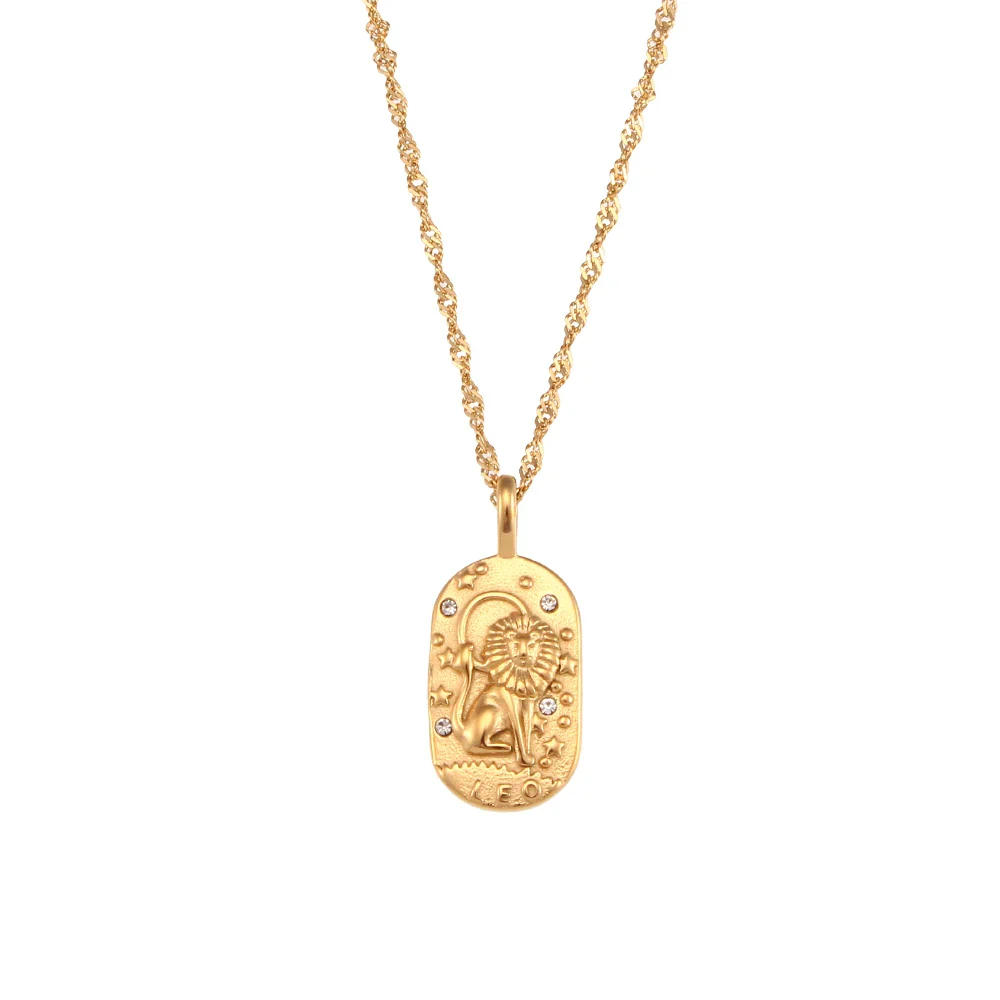 The Half Moon Zodiac Gold Necklace - Image 11