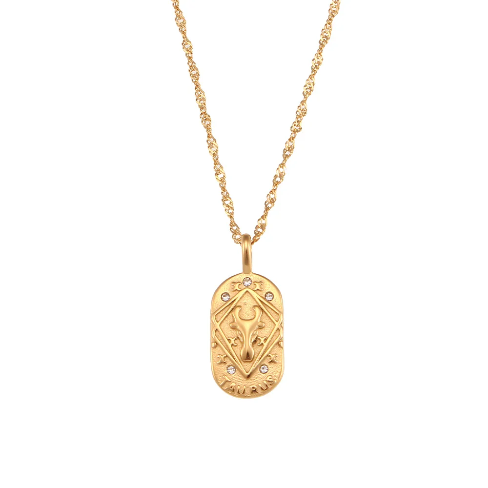 The Half Moon Zodiac Gold Necklace - Image 14