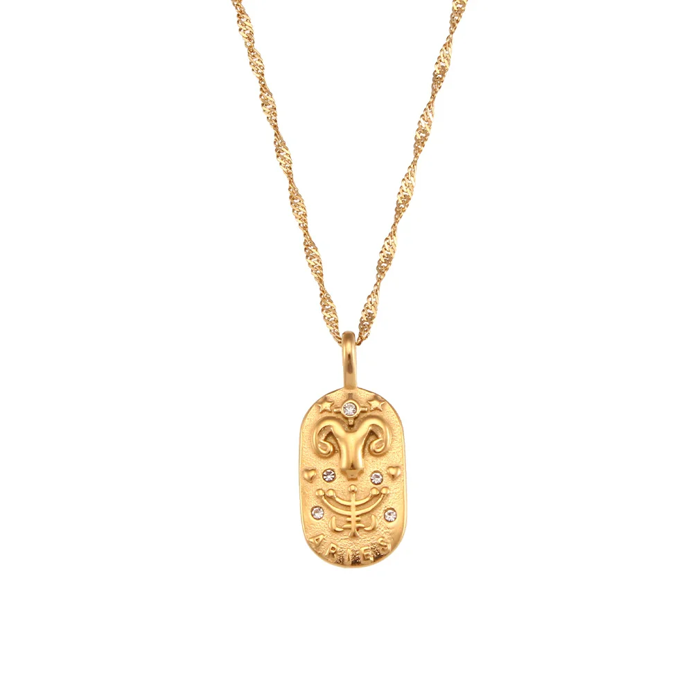 The Half Moon Zodiac Gold Necklace - Image 16