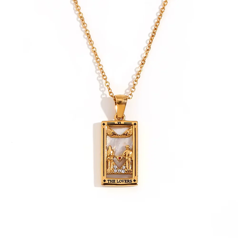 The Lovers -Tarot Card Necklace