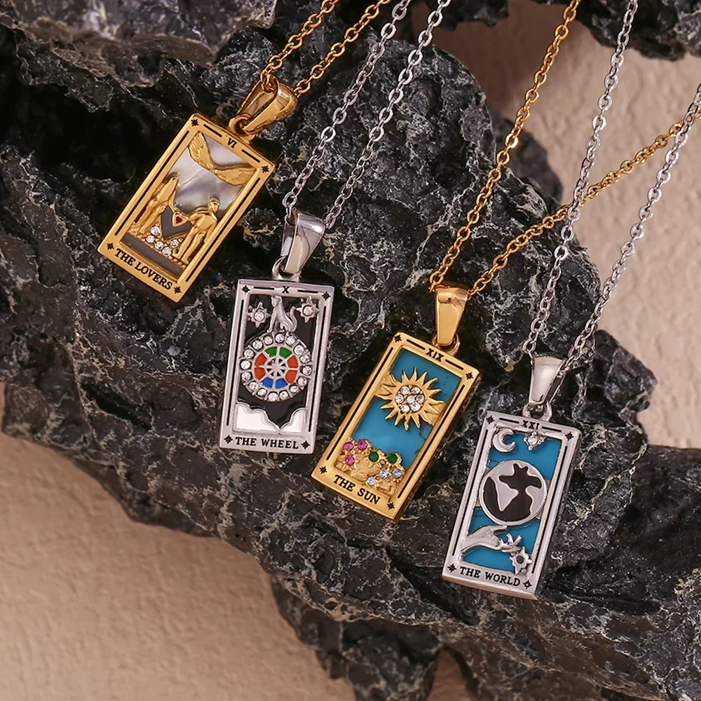 The Lovers -Tarot Card Necklace - Image 4