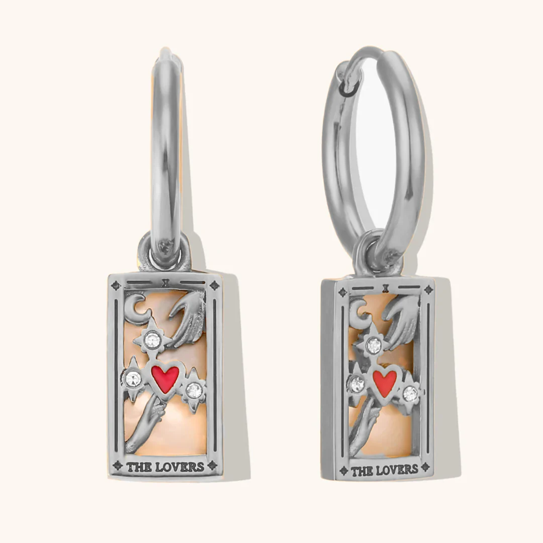 The Lovers - Tarot Card Hoop Earrings - Image 4