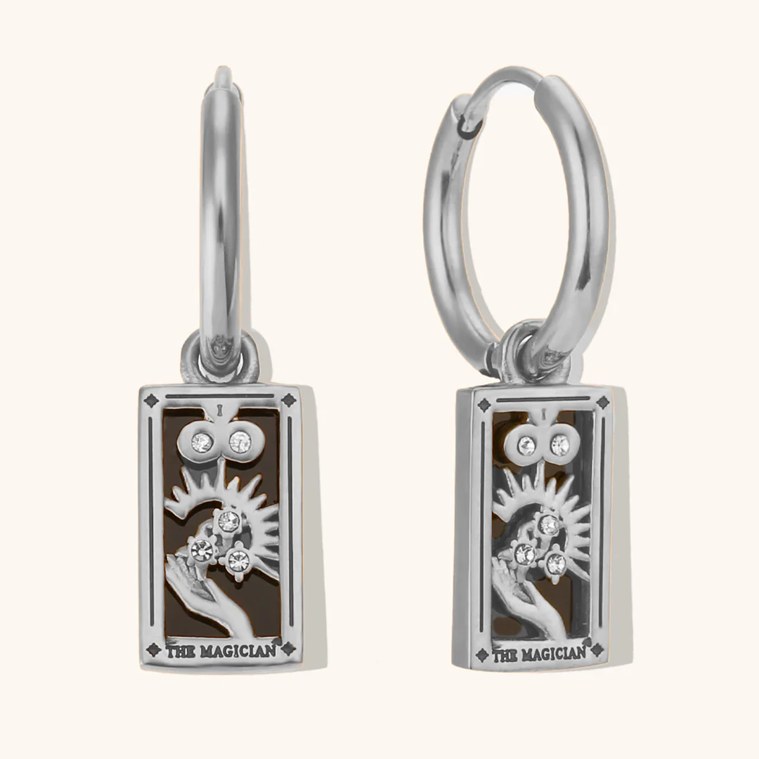 The Magician - Tarot Card Hoop Earrings - Image 2