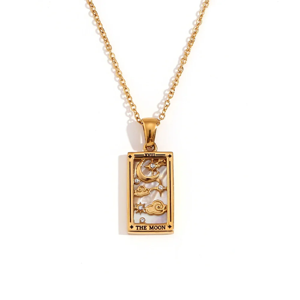 The Moon - Tarot Card Necklace
