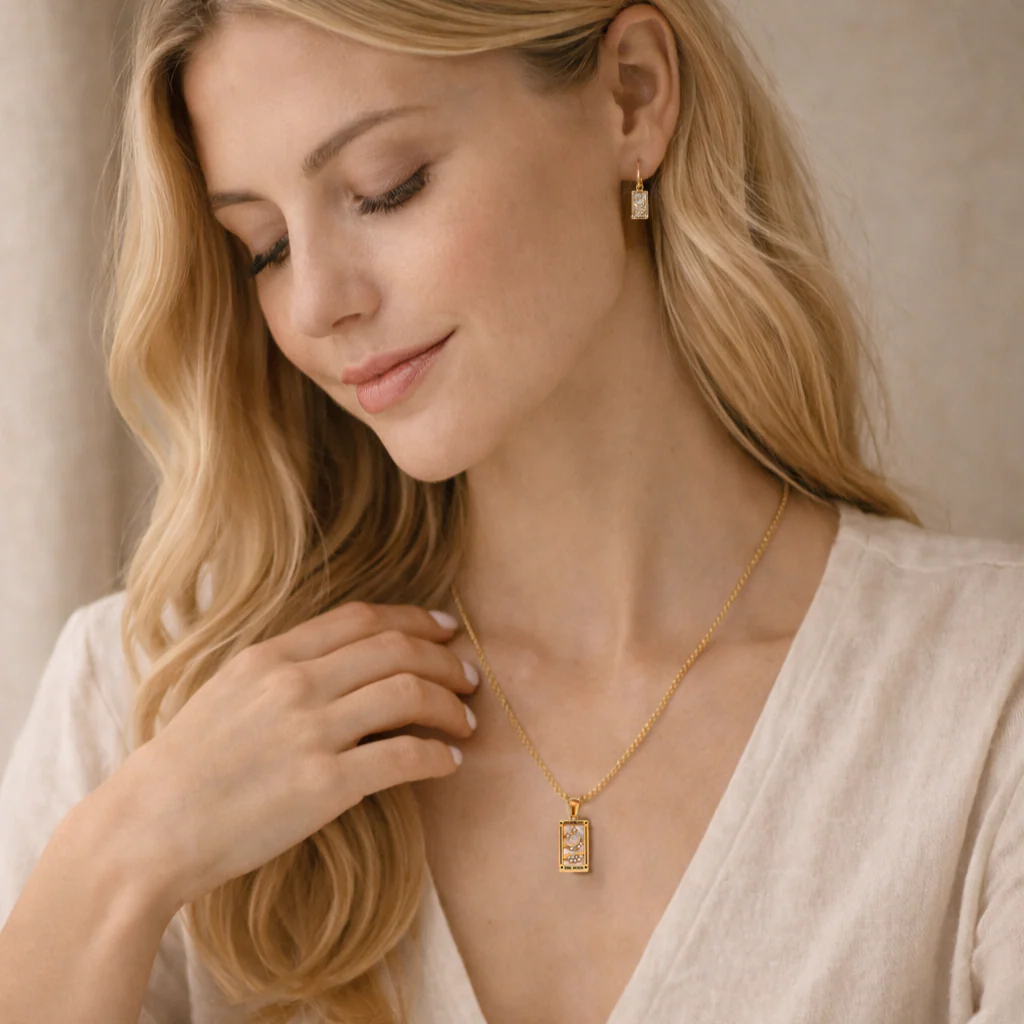 The Moon - Tarot Card Hoop Earrings - Image 5