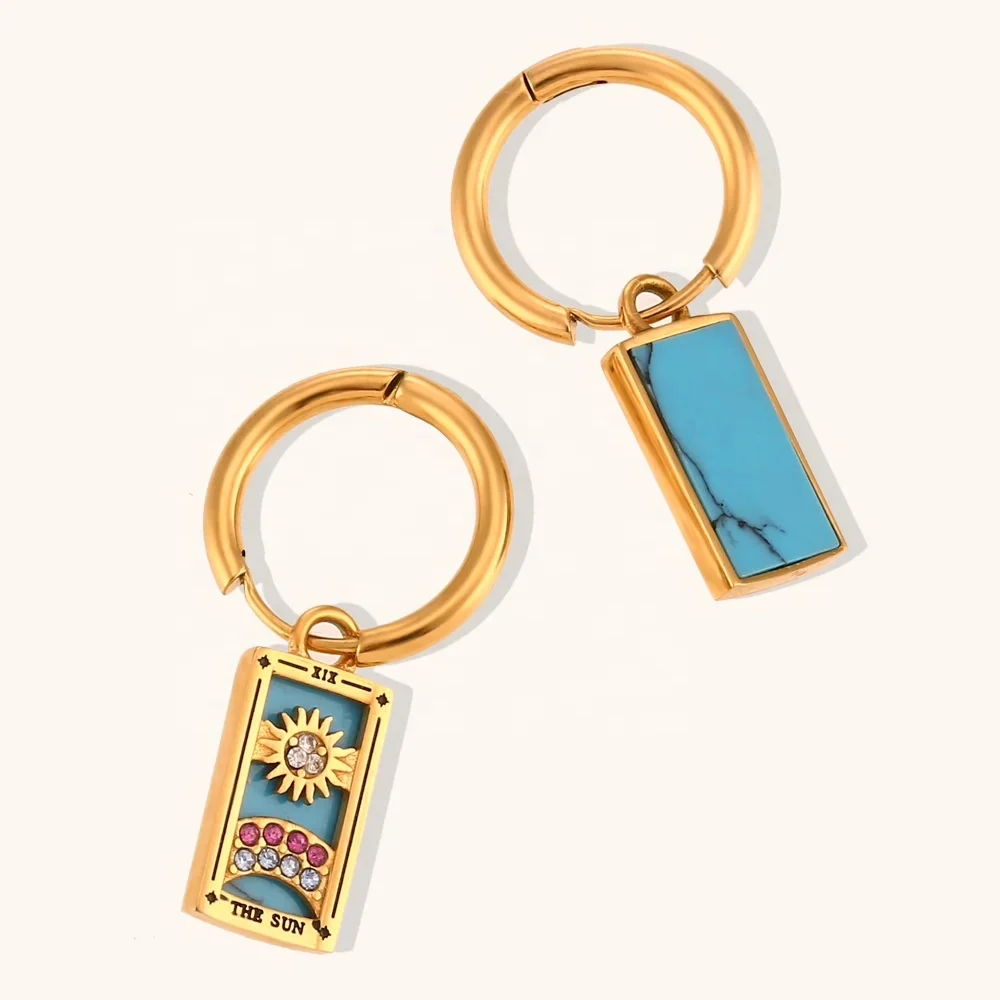 The Sun - Tarot Card Hoop Earrings - Image 3
