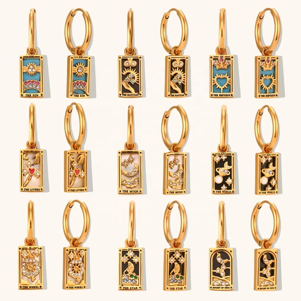 The Sun - Tarot Card Hoop Earrings - Image 5