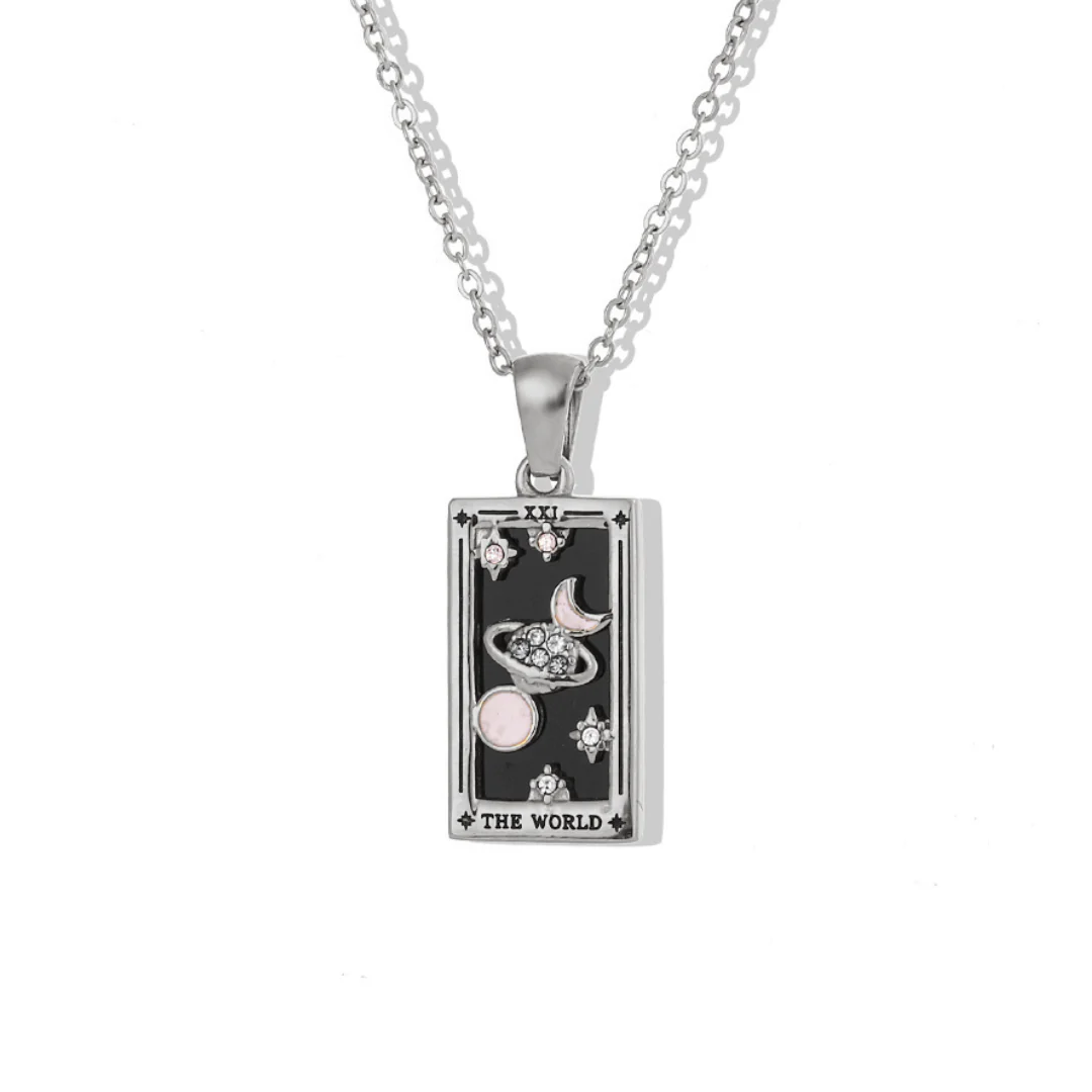 The World - Tarot Card Necklace - Image 4