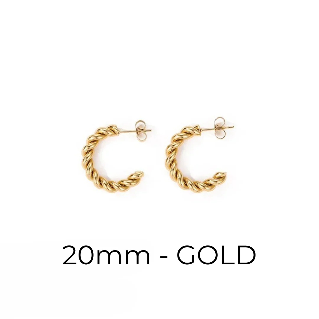 Twisted Hoop Earrings - Image 3