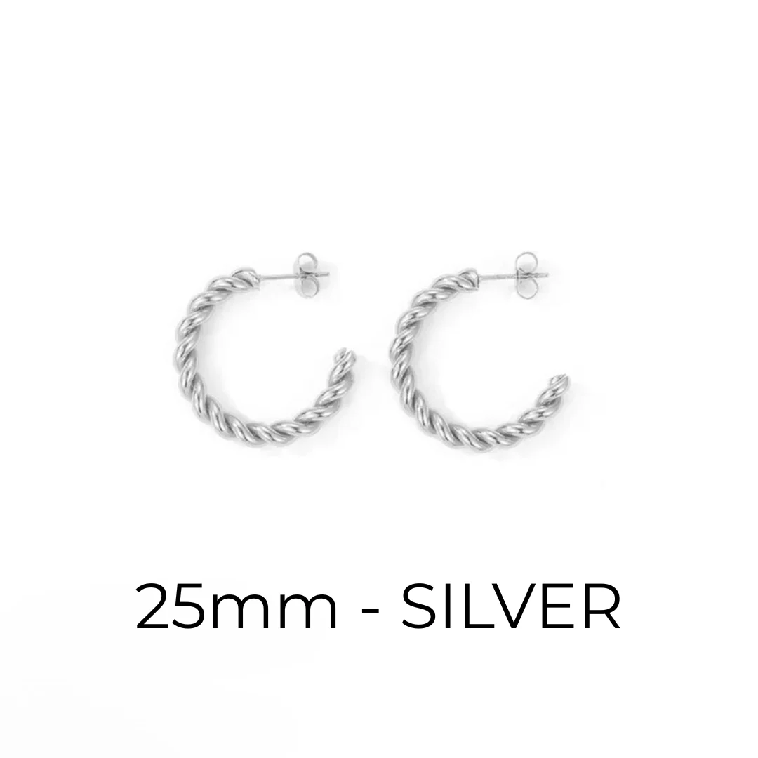 Twisted Hoop Earrings - Image 7