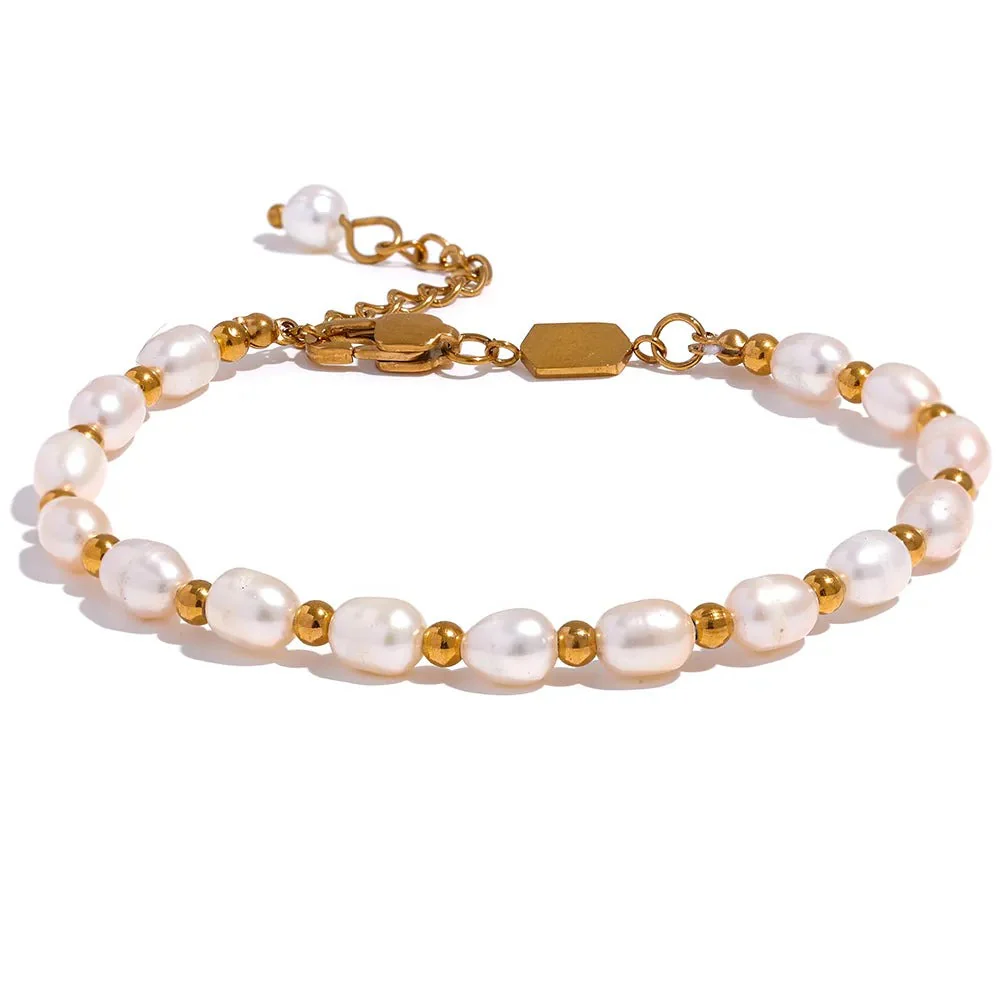 Universal Truth - Gold Pearl Bracelet - Image 2