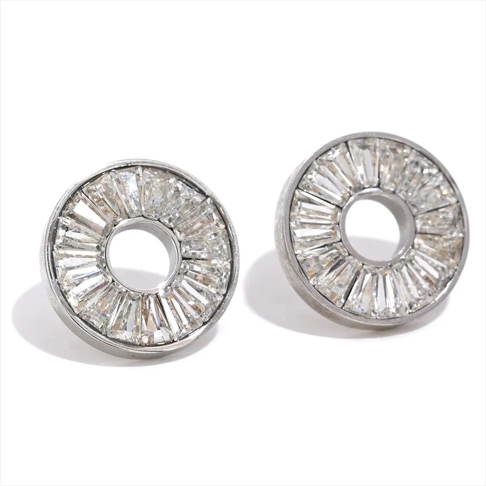 Vibrant - Rainbow Round Gold Stud Earrings - Image 9