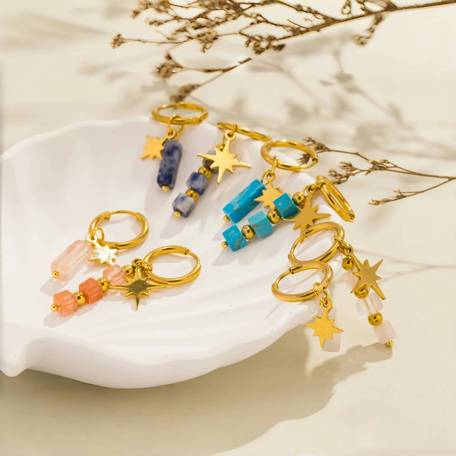 Wishing Star - Gemstone Earrings - Image 3